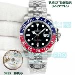 Clean Factory Swiss Clone Rolex 3285 GMT Master II Gain Weight Pepsi Ceramic Bezel Jubilee Watch 
